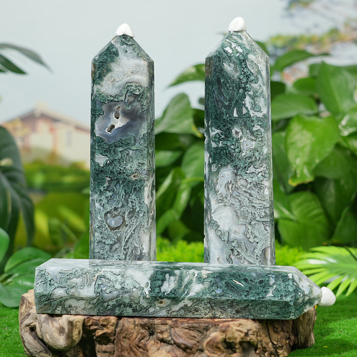 Unique, Natural Moss Agate Point