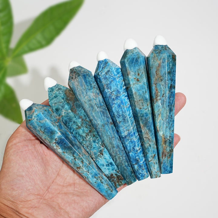 Natural Crystal Blue Apatite Wand