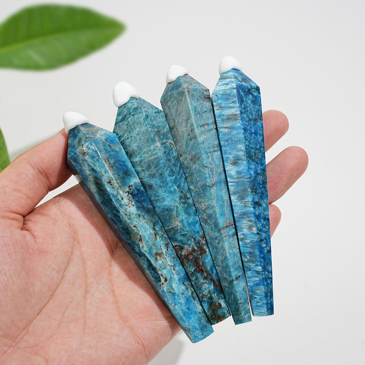 Natural Crystal Blue Apatite Wand