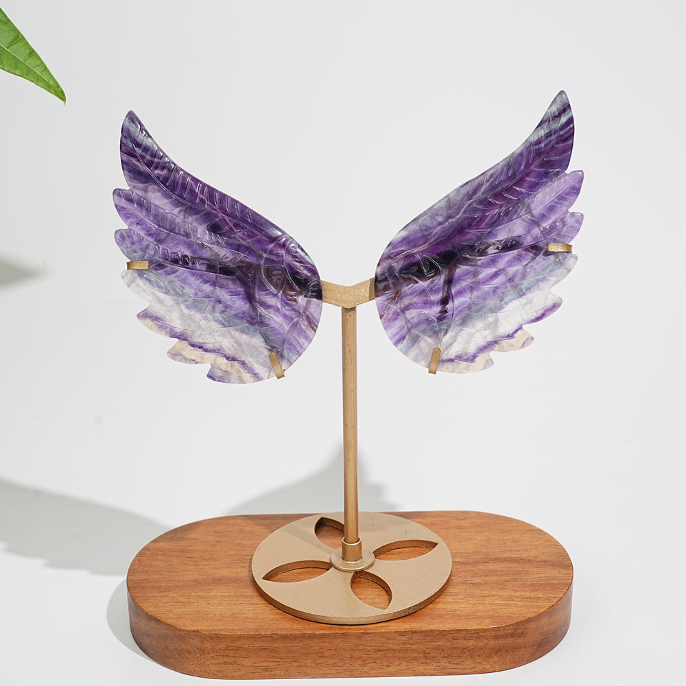 Unique,A Slightly Imperfect Natural Crystal Fluorite Angel Wing