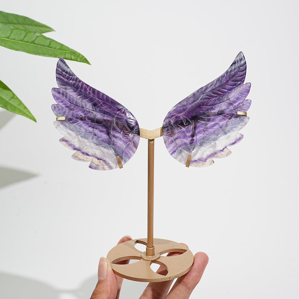Unique,A Slightly Imperfect Natural Crystal Fluorite Angel Wing