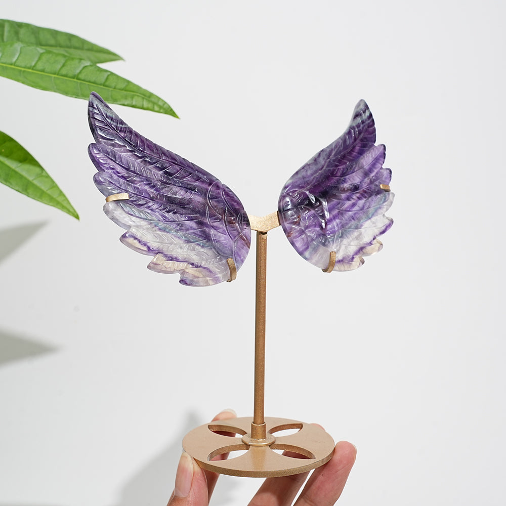 Unique,A Slightly Imperfect Natural Crystal Fluorite Angel Wing