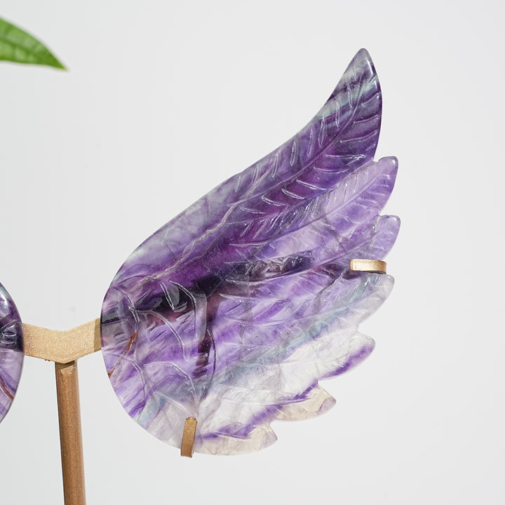 Unique,A Slightly Imperfect Natural Crystal Fluorite Angel Wing