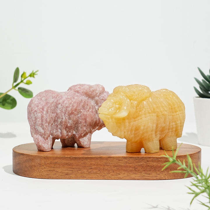 Natural Crystal Yak Carving