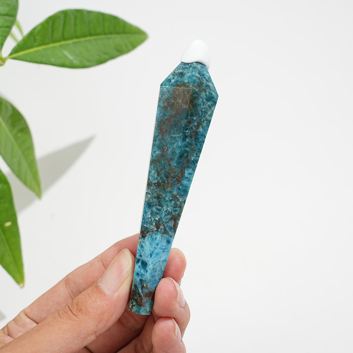 Natural Crystal Blue Apatite Wand