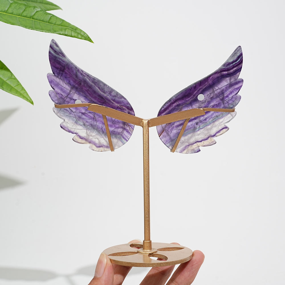 Unique,A Slightly Imperfect Natural Crystal Fluorite Angel Wing