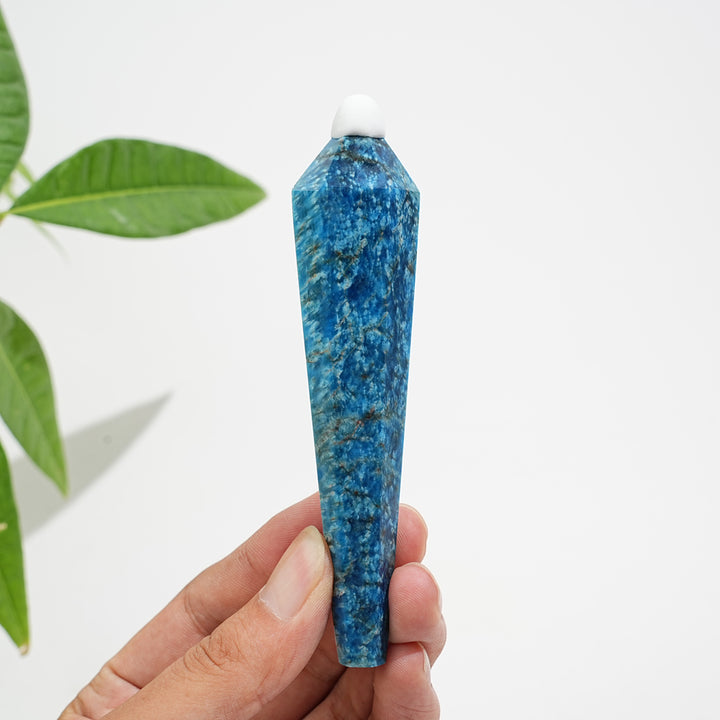 Natural Crystal Blue Apatite Wand