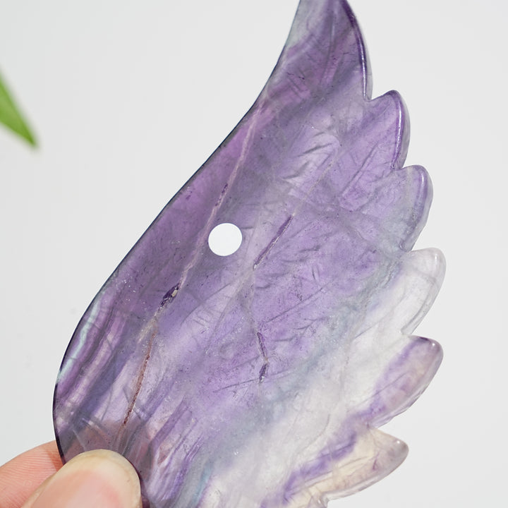 Unique,A Slightly Imperfect Natural Crystal Fluorite Angel Wing