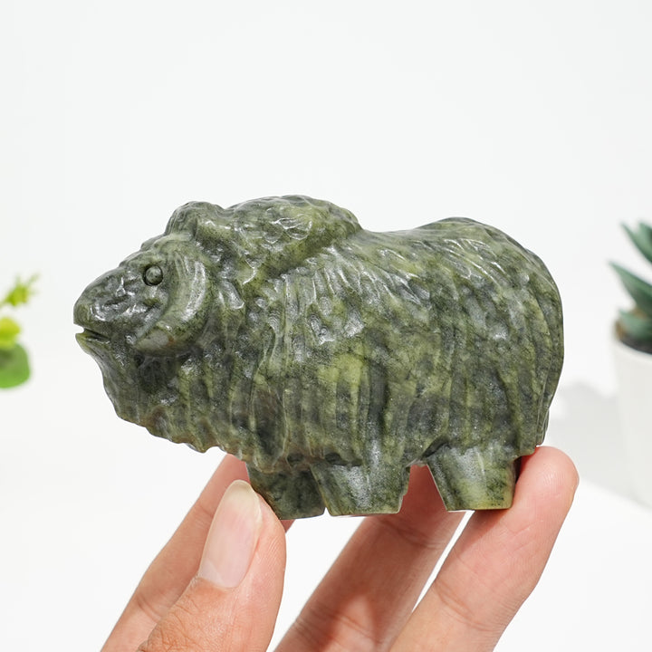 Natural Crystal Yak Carving