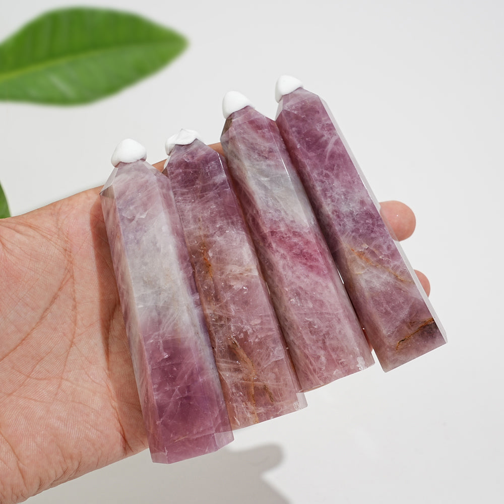 Natural Crystal Lavender Rose Quartz Point