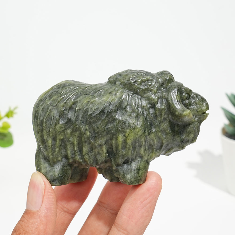 Natural Crystal Yak Carving