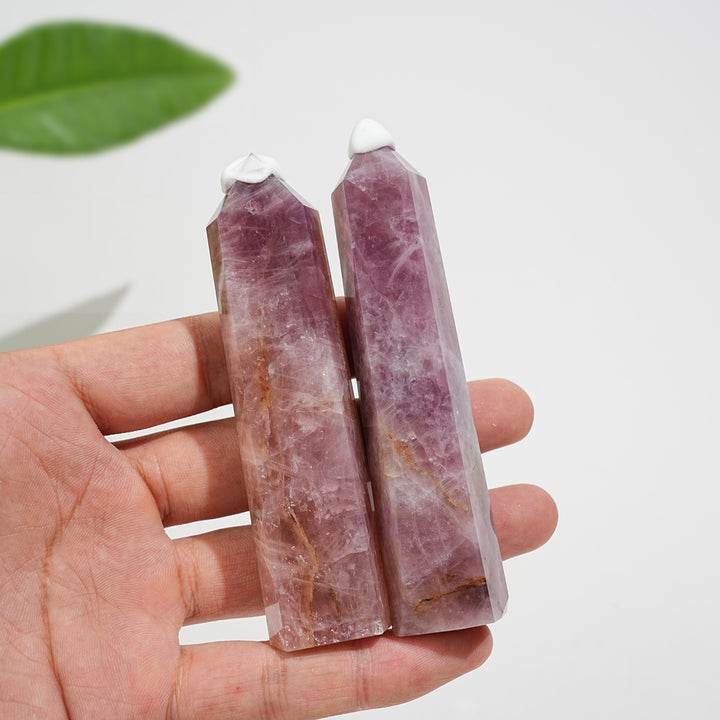 Natural Crystal Lavender Rose Quartz Point