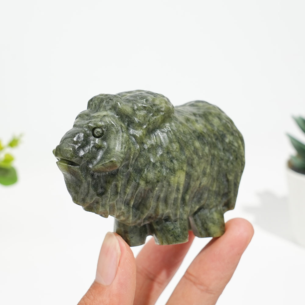 Natural Crystal Yak Carving