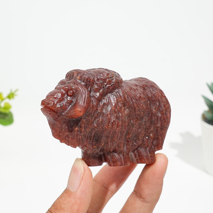 Natural Crystal Yak Carving