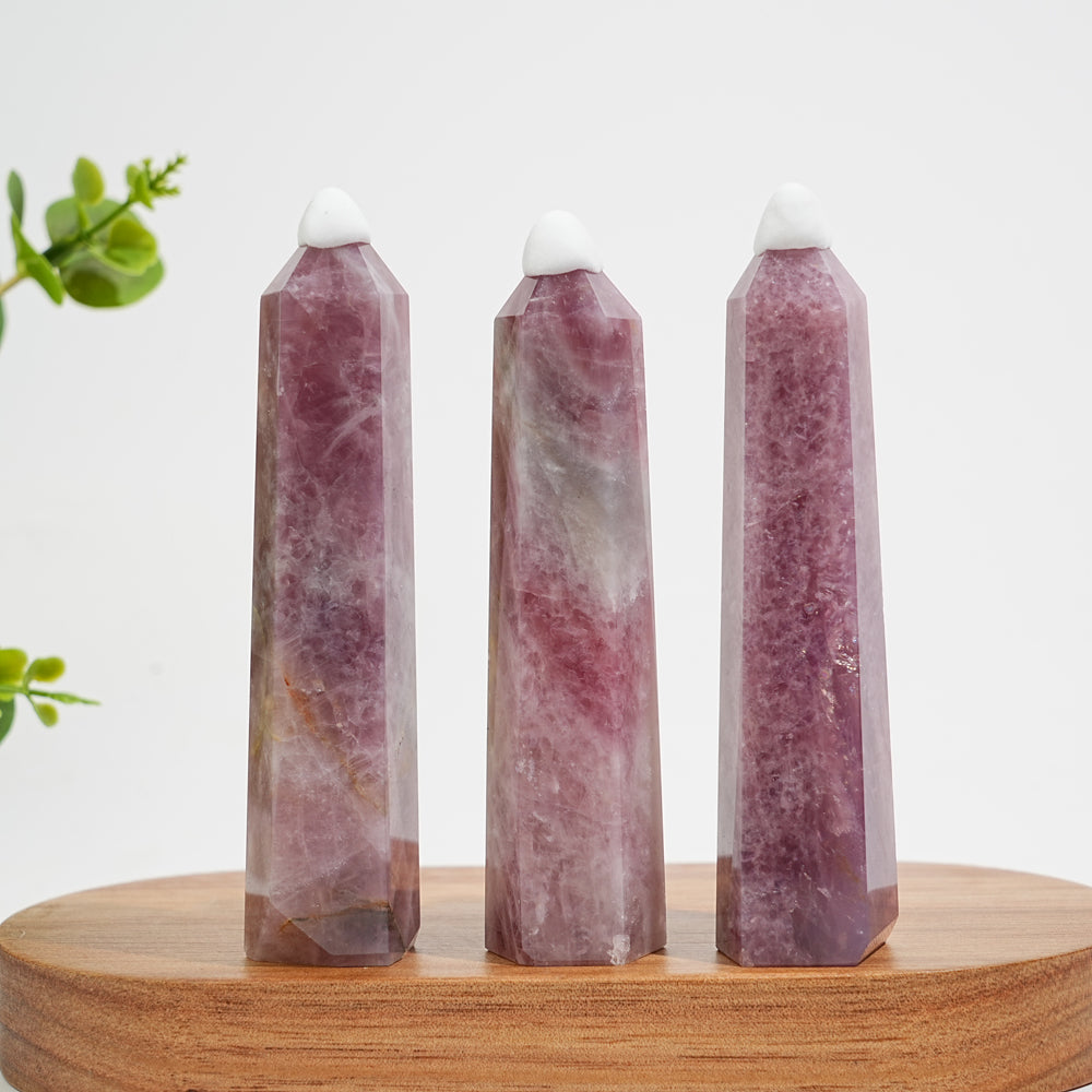Natural Crystal Lavender Rose Quartz Point