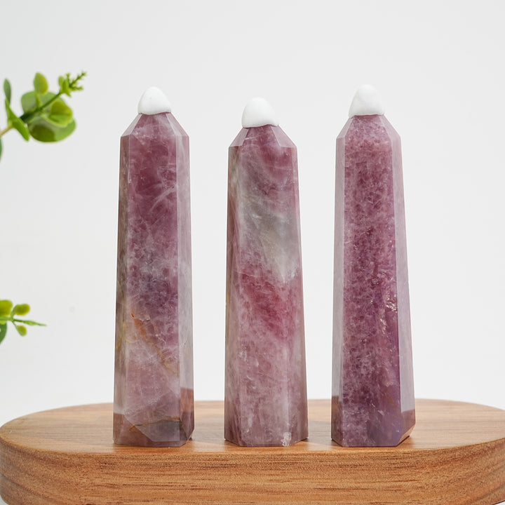 Natural Crystal Lavender Rose Quartz Point