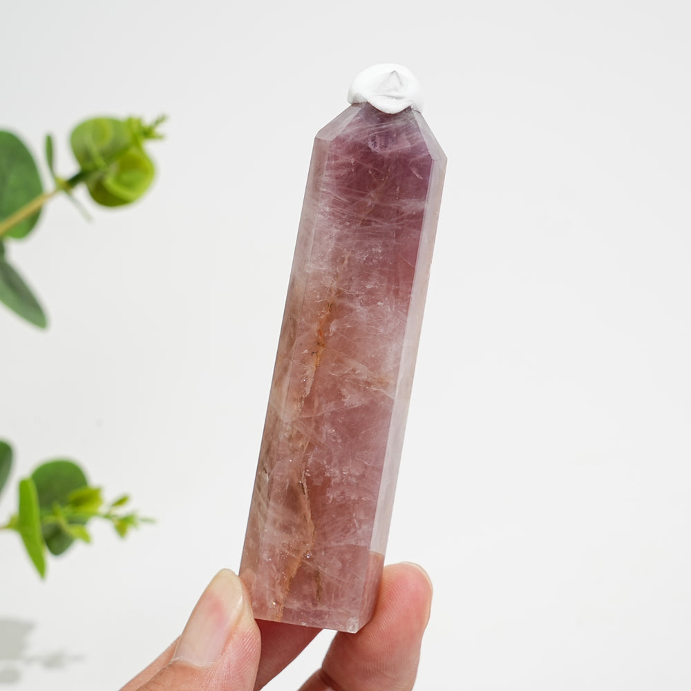 Natural Crystal Lavender Rose Quartz Point