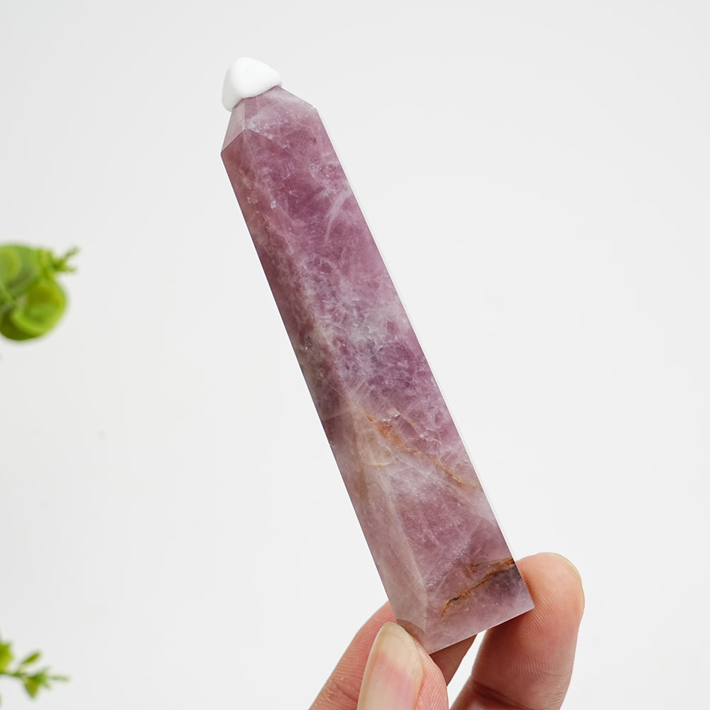 Natural Crystal Lavender Rose Quartz Point