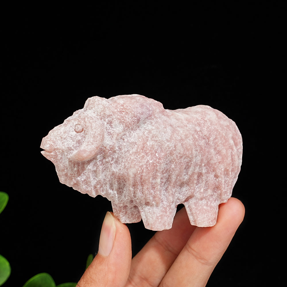 Natural Crystal Yak Carving