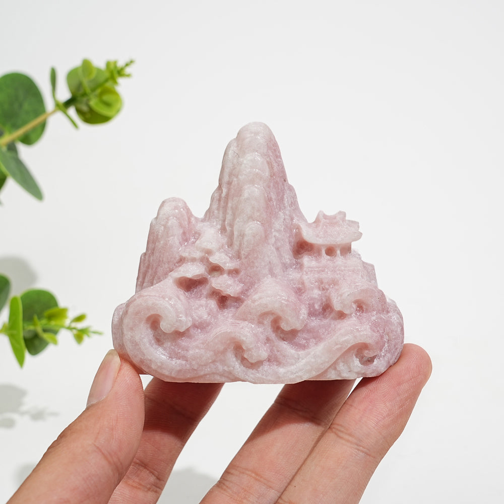 Natural Crystal Carving Exquisite Mountain Water Landscape