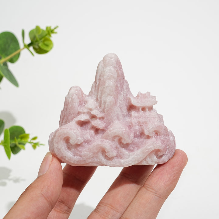 Natural Crystal Carving Exquisite Mountain Water Landscape