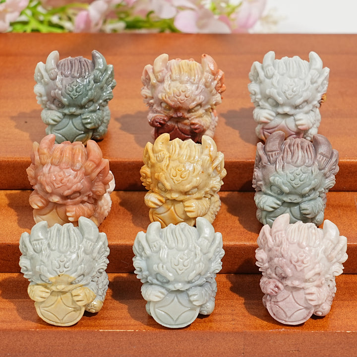 Natural Crystal Carving Alashan Agate Wealth Beast