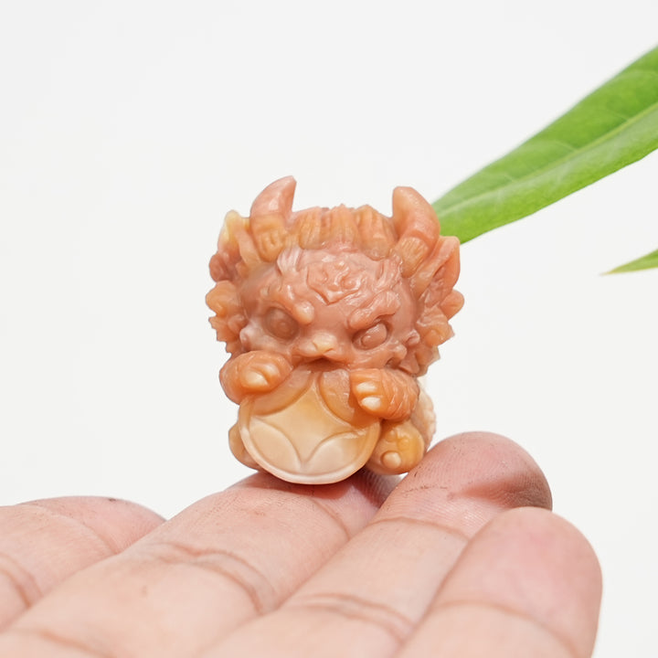 Natural Crystal Carving Alashan Agate Wealth Beast