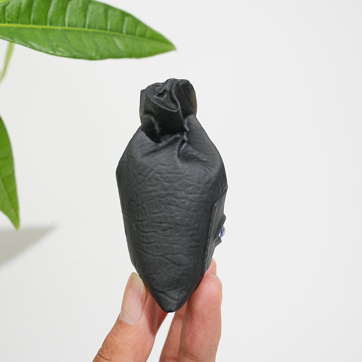 Natural Crystal Carving Black Obsidian Eye Candy Bag