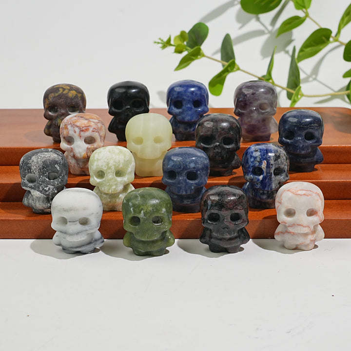 Natural Crystal Mini Skull Character