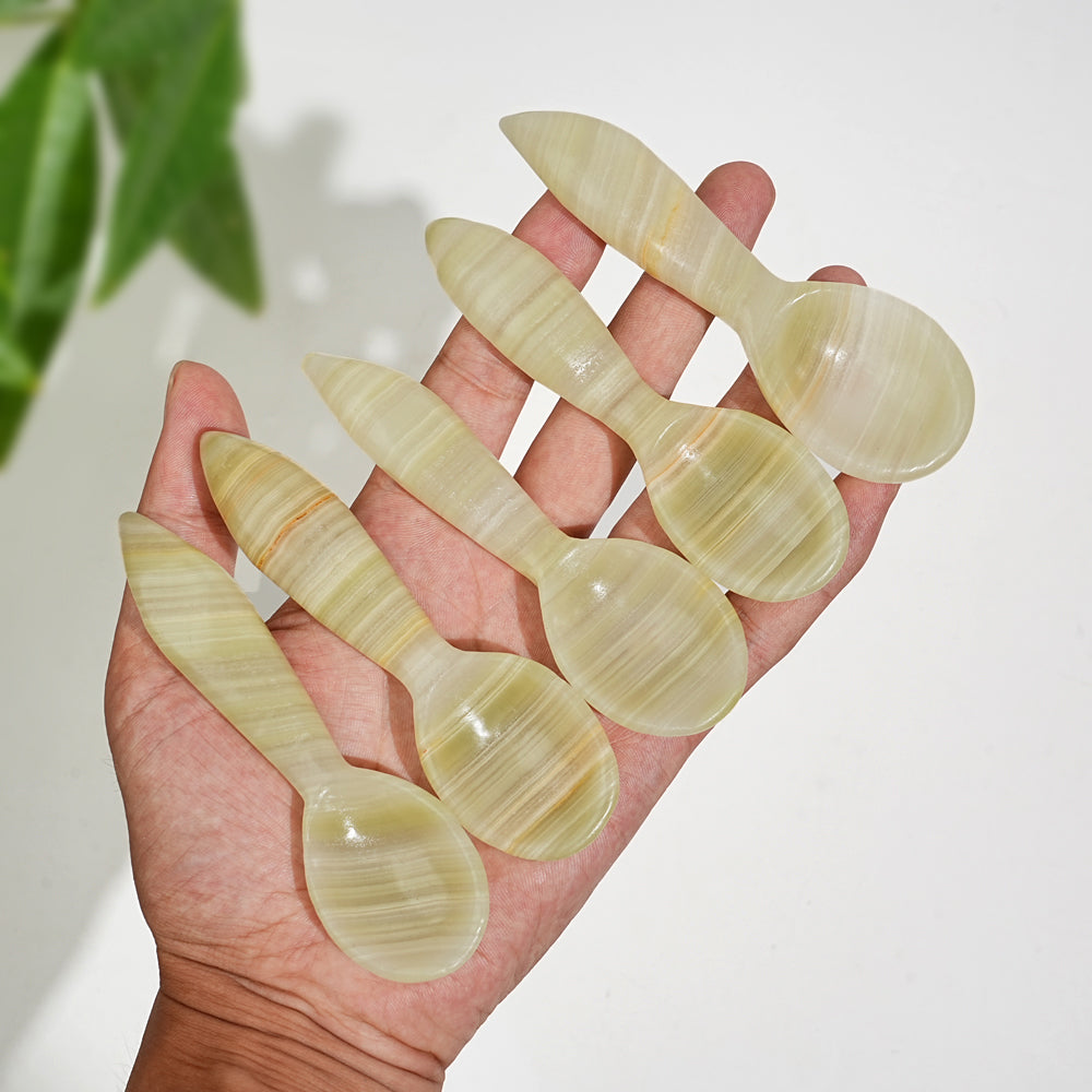 Natural Crystal Carving Afghanistan Jade Spoon