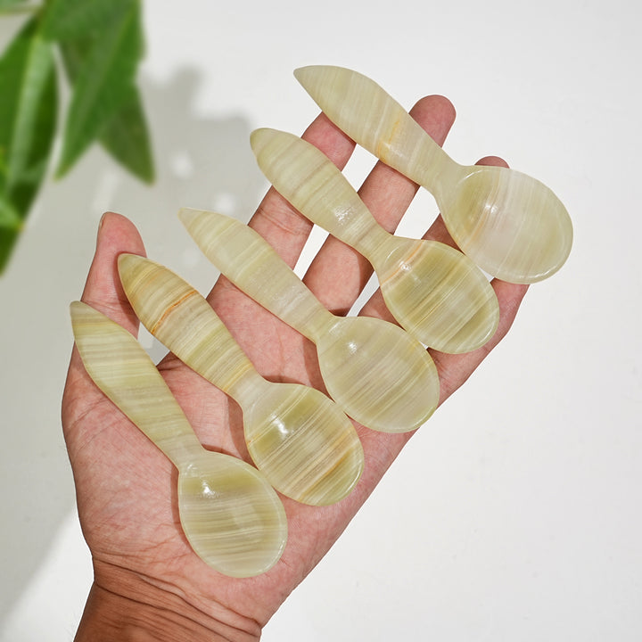 Natural Crystal Carving Afghanistan Jade Spoon