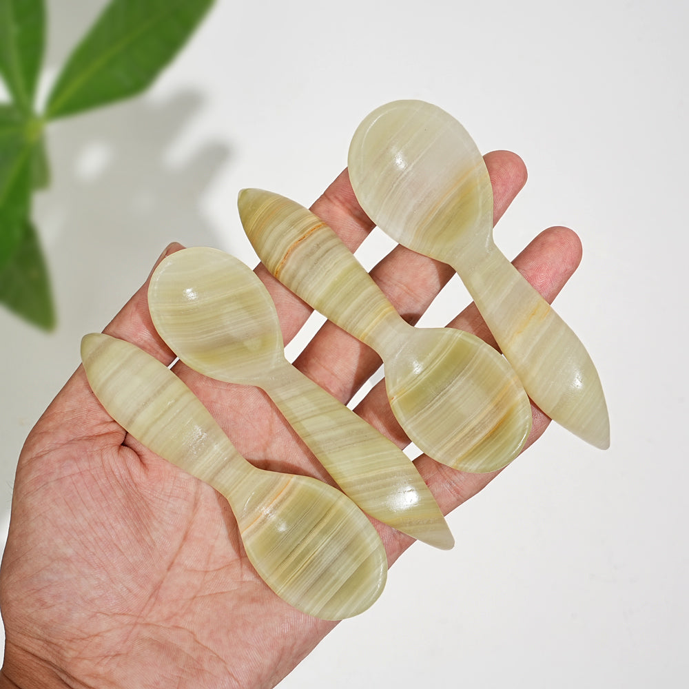Natural Crystal Carving Afghanistan Jade Spoon