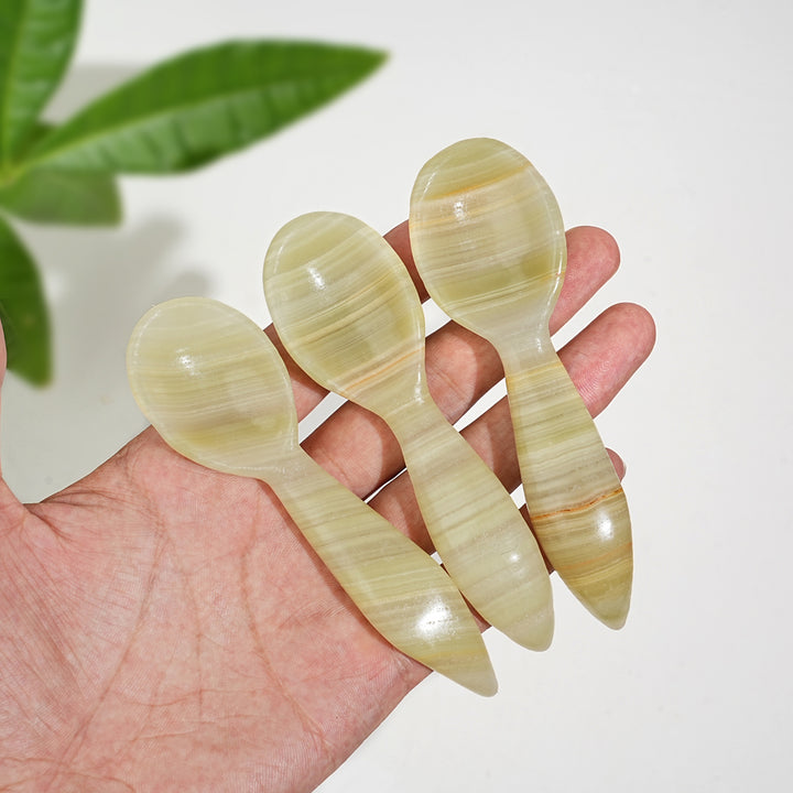 Natural Crystal Carving Afghanistan Jade Spoon