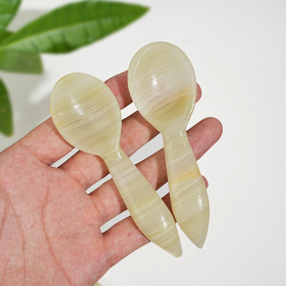 Natural Crystal Carving Afghanistan Jade Spoon