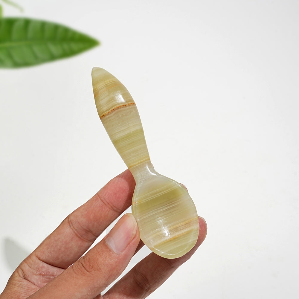 Natural Crystal Carving Afghanistan Jade Spoon