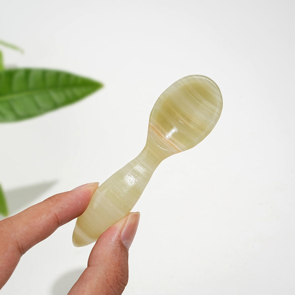 Natural Crystal Carving Afghanistan Jade Spoon