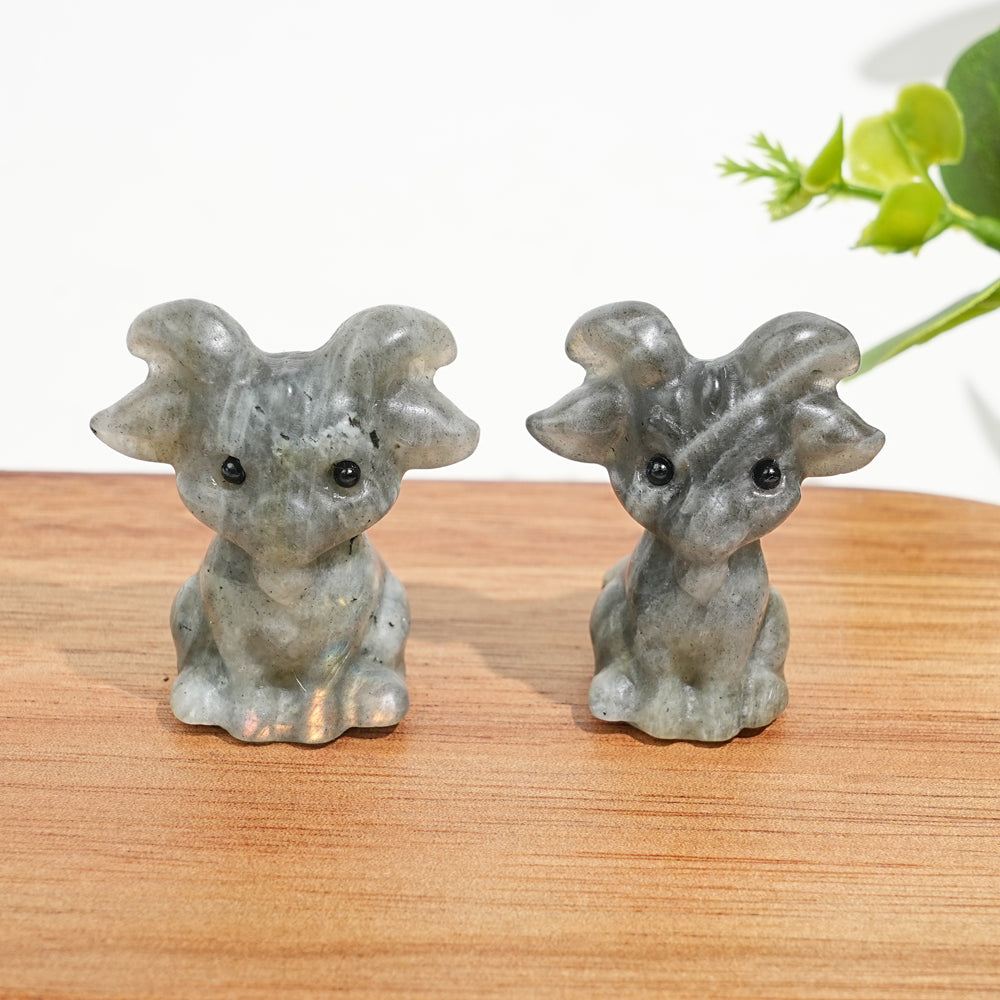 Natural Crystal Sitting Goat Carving