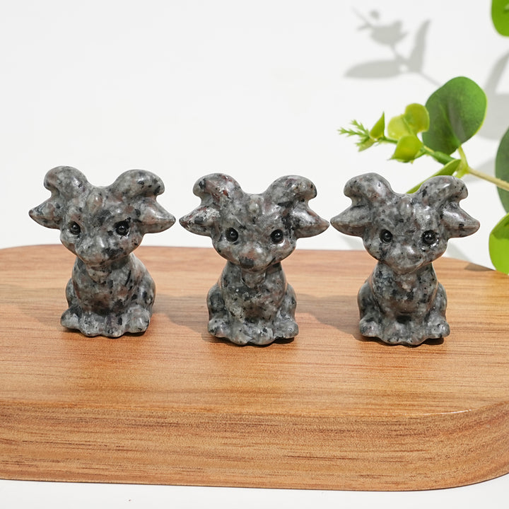 Natural Crystal Sitting Goat Carving