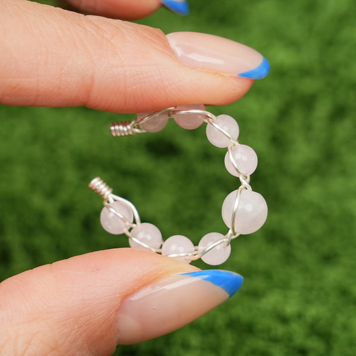 Natural Wound Crystal Bead Ring