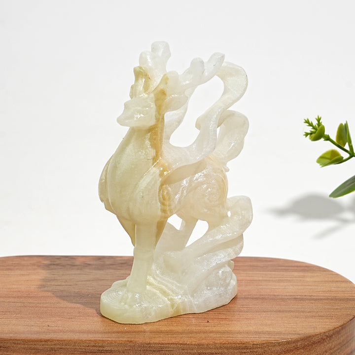 Natural Crystal Divine Deer Carving