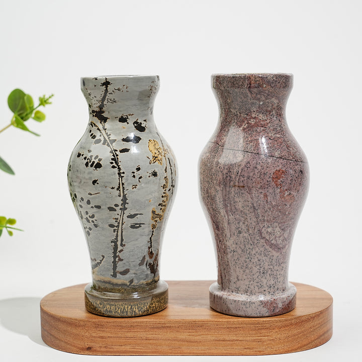 Unique,Natural Crystal Carving Picture Jasper Vase