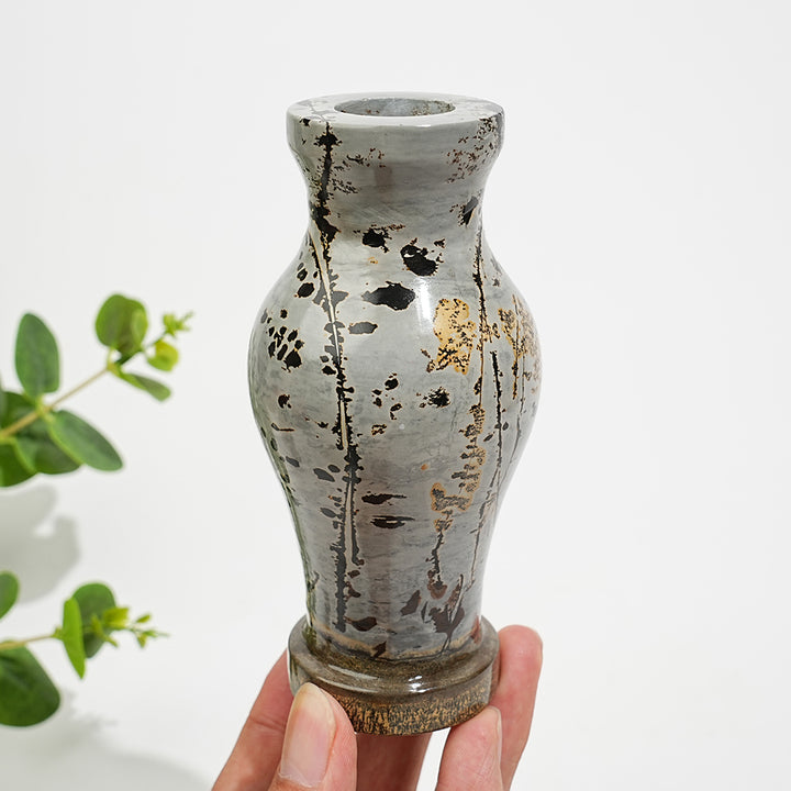 Unique,Natural Crystal Carving Picture Jasper Vase