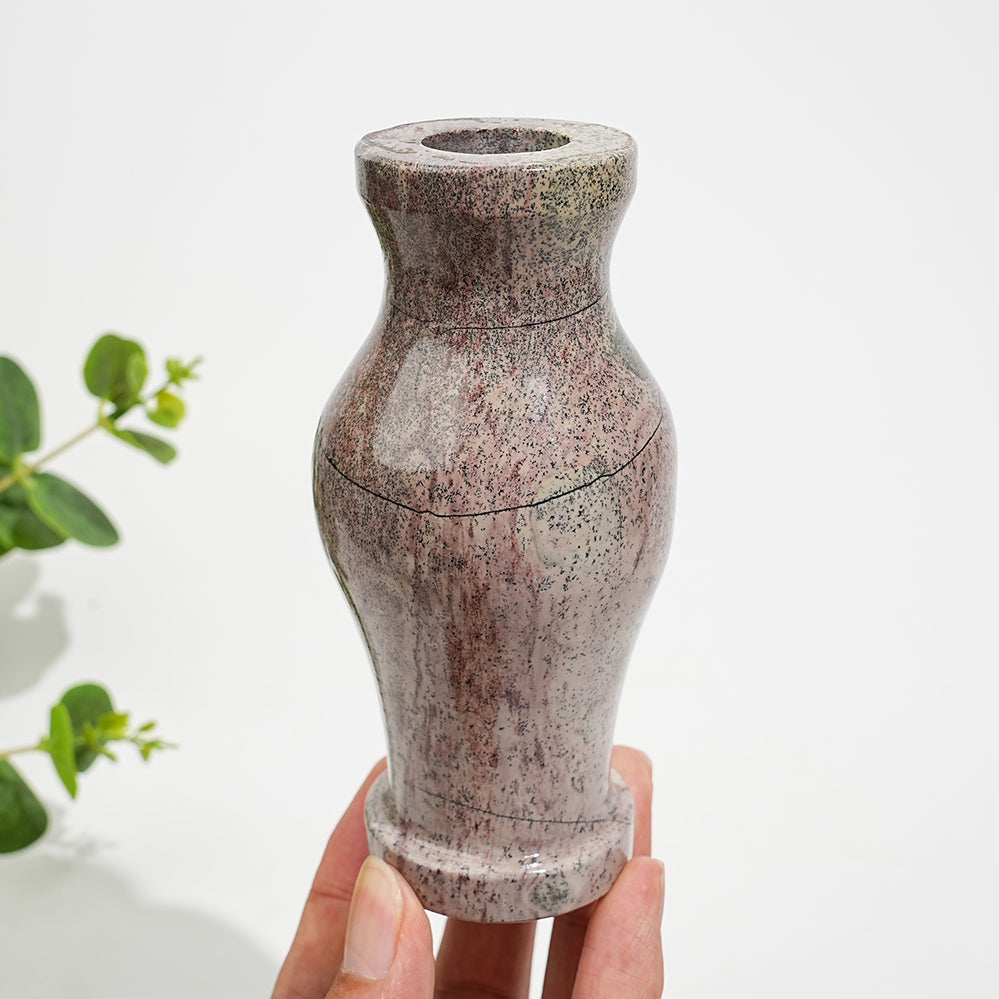 Unique,Natural Crystal Carving Picture Jasper Vase