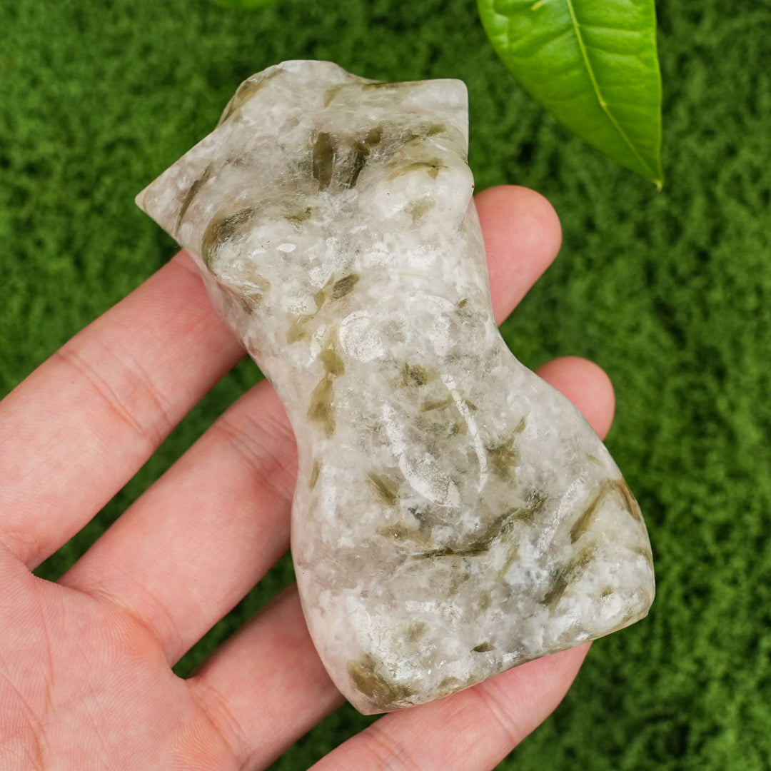 Smoky Quartz With Phlogopite Goddess Statue