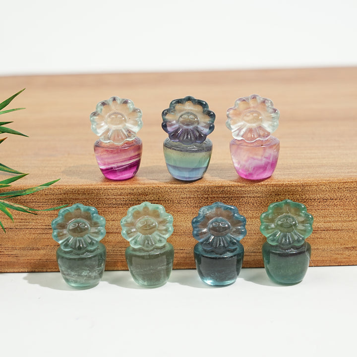 Natural Crystal Delicate Mini Fluorite Carving