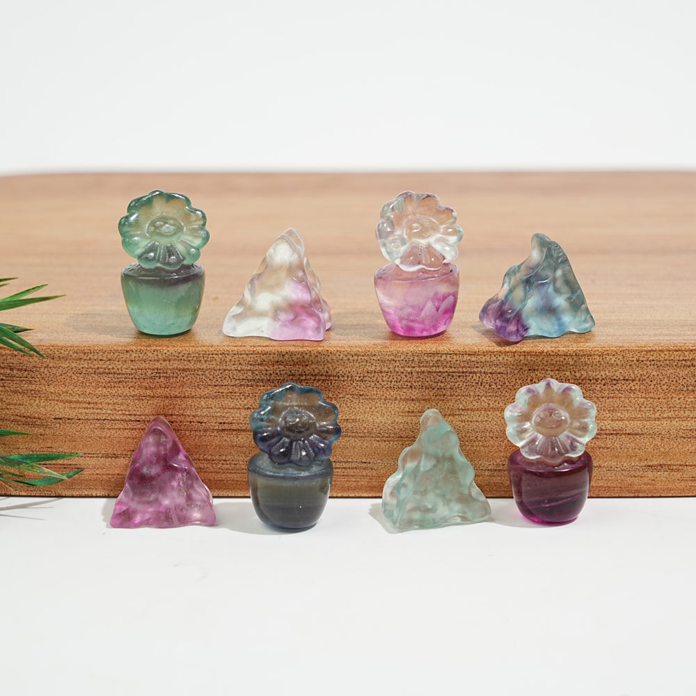 Natural Crystal Delicate Mini Fluorite Carving