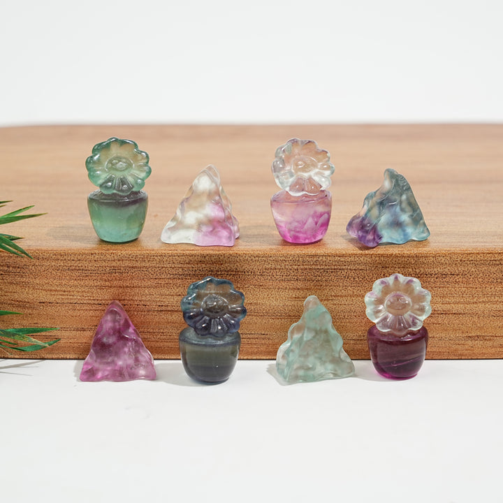 Natural Crystal Delicate Mini Fluorite Carving