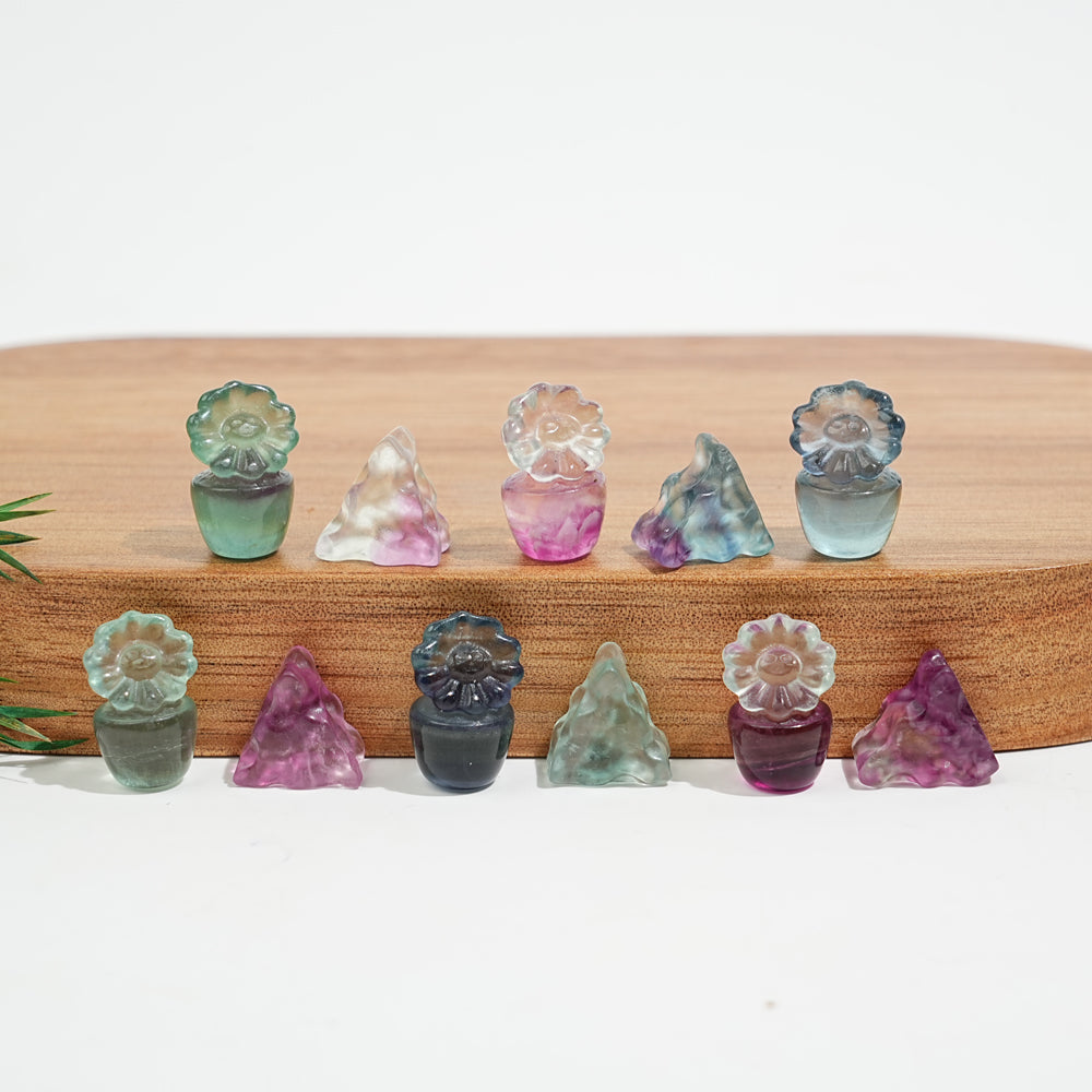 Natural Crystal Delicate Mini Fluorite Carving