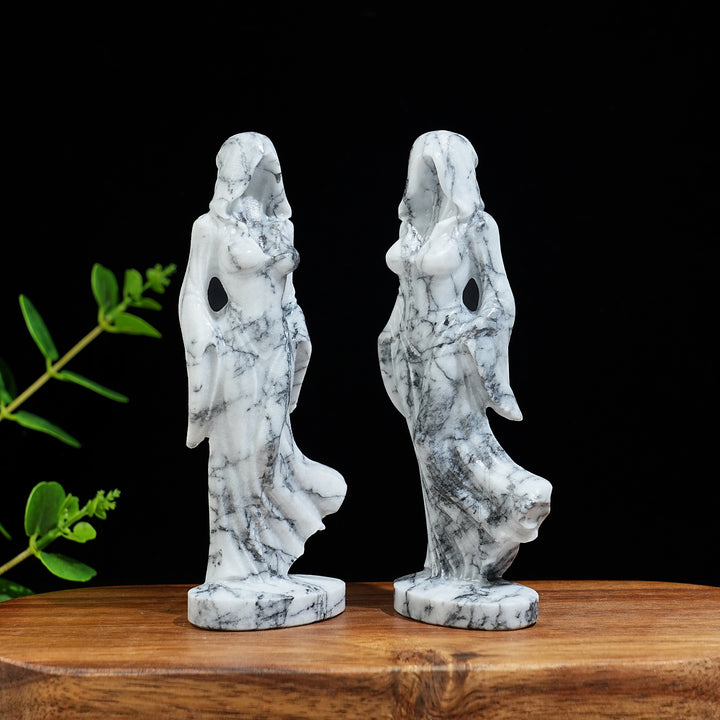 Natural Crystal Ghost Lady Carving