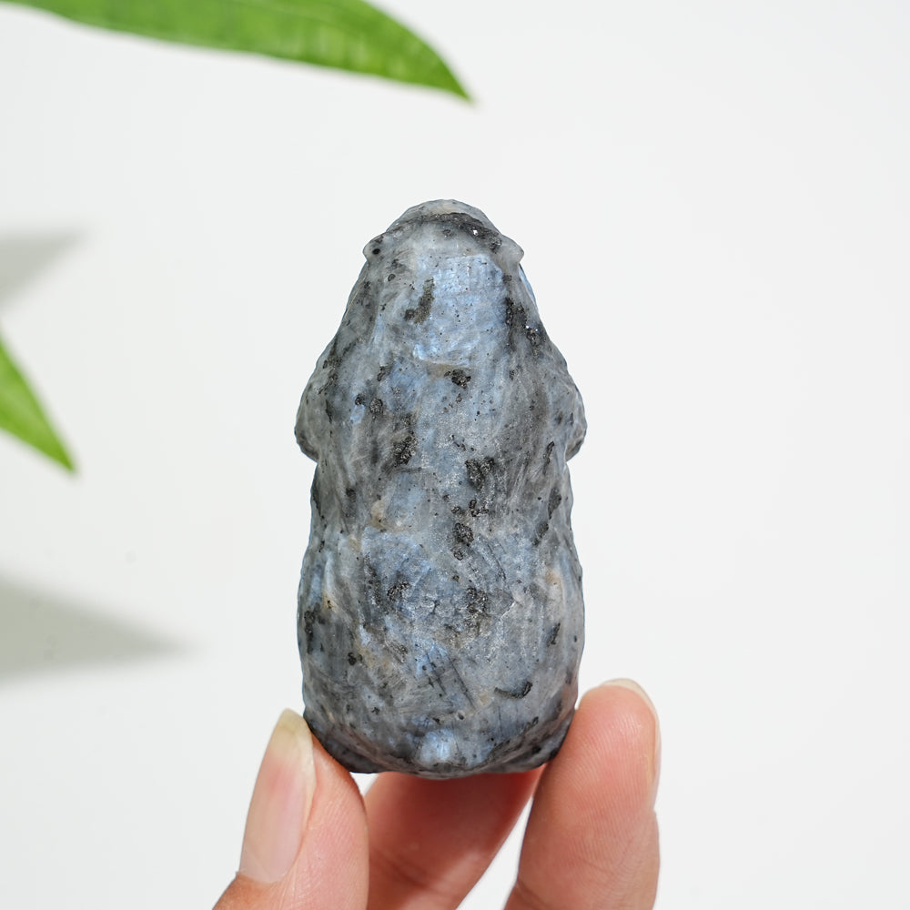 Natural Crystal Standing Groundhog Carving